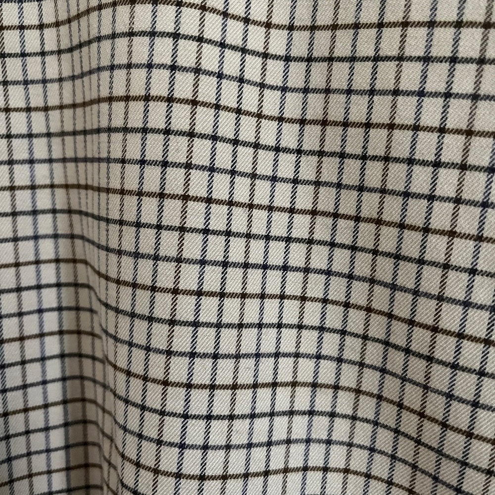 Van Heusen Checker Plaid Pattern Button Down Shirt - image 3